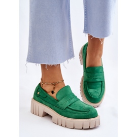 Chaussures à enfiler en daim pour femmes Vert Fiorell 7