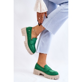 Chaussures à enfiler en daim pour femmes Vert Fiorell 4