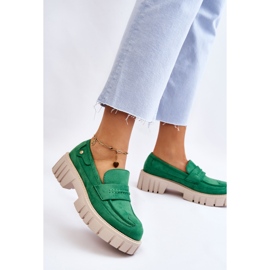 Chaussures à enfiler en daim pour femmes Vert Fiorell 3
