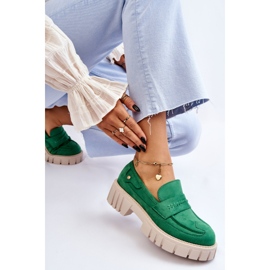 Chaussures à enfiler en daim pour femmes Vert Fiorell 5
