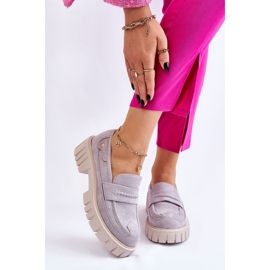PS2 Chaussures à enfiler en daim pour femmes Gris Fiorell 3