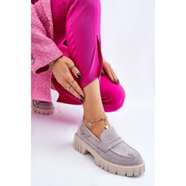 PS2 Chaussures à enfiler en daim pour femmes Gris Fiorell 6