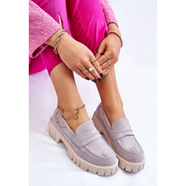 PS2 Chaussures à enfiler en daim pour femmes Gris Fiorell 11