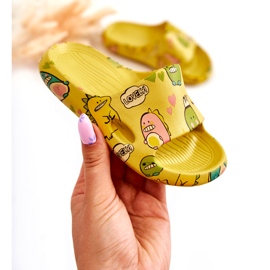WJ1 Chaussons Enfant Légers Dinosaures Jaune Astro 1