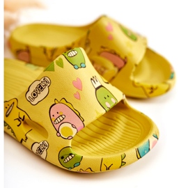 WJ1 Chaussons Enfant Légers Dinosaures Jaune Astro 3