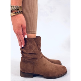 BM Bottines plates en daim Wever Kaki brun 7