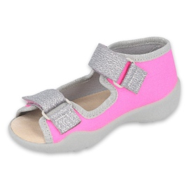 Chaussures enfants Befado 342P032 rose argent gris 1