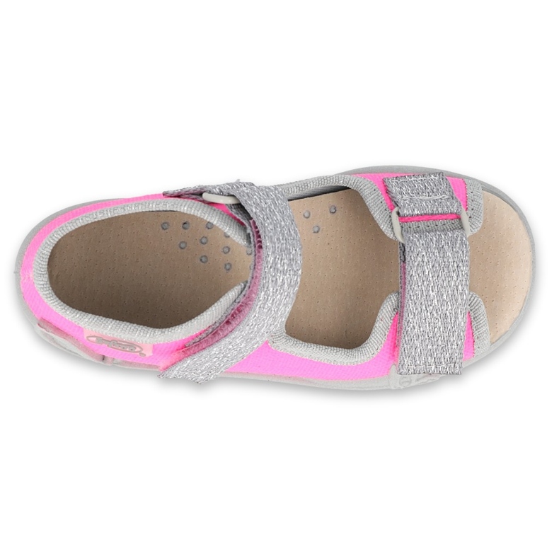Chaussures enfants Befado 342P032 rose argent gris 3