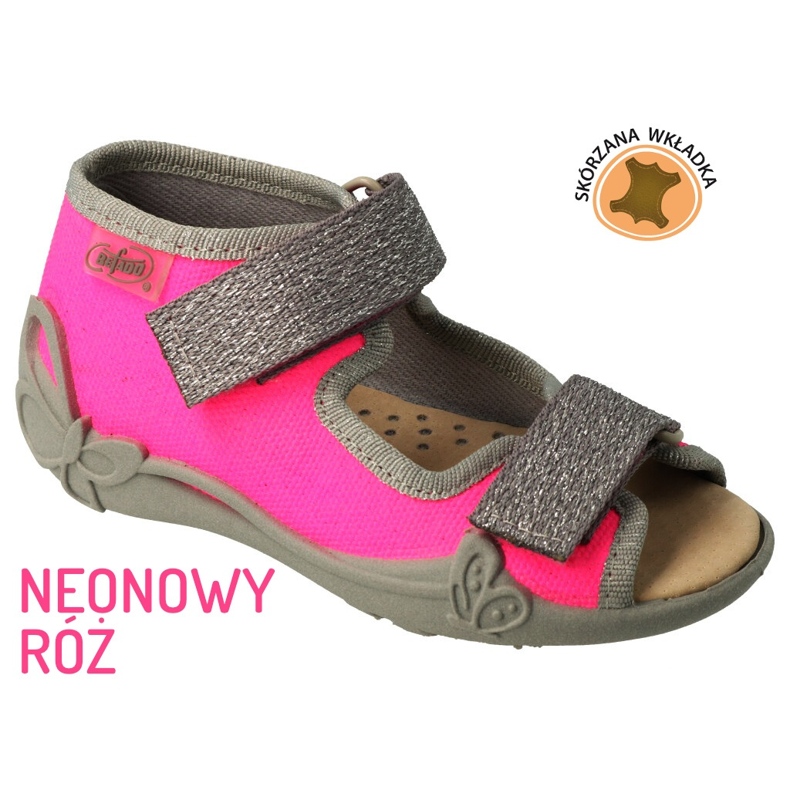 Chaussures enfants Befado 342P032 rose argent gris 4