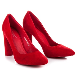 Seastar Escarpins en daim rouge 1