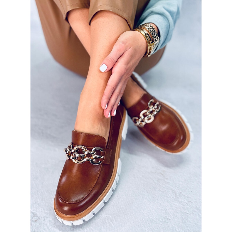 BM Mocassins à plateforme de Catz Camel brun 2