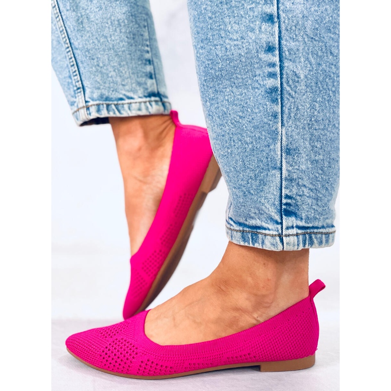 BM Ballerines Ajourées Forlani Fuchsia rose 2