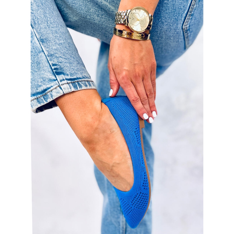 BM Ballerines ajourées Forlani Bleu 2