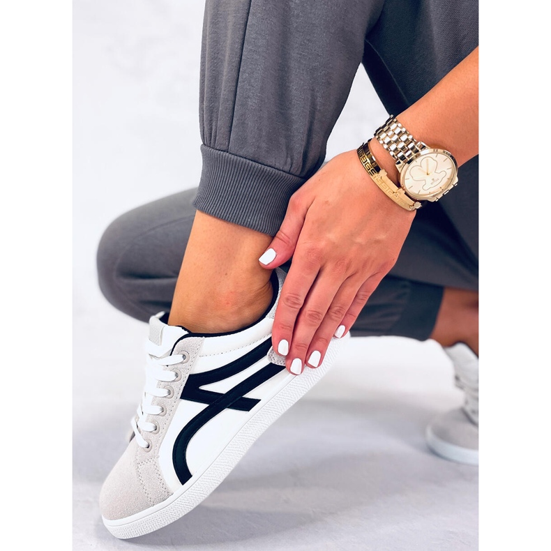 BM Baskets Wilson blanches, femmes gris 2