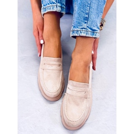 BM Mocassins à plateforme en daim de Jayne Beige 2