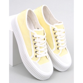 BM Baskets compensées femme Dors Jaune 3