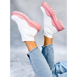 BM Bottines élastiques Withers BLANC/ROSE blanche 2 BM Bottines élastiques Withers BLANC/ROSE blanche 2