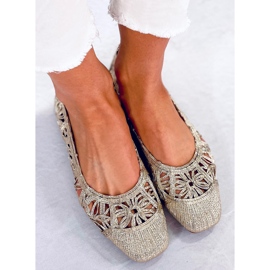 BM Ballerines ajourées Sarita Or d'or 5