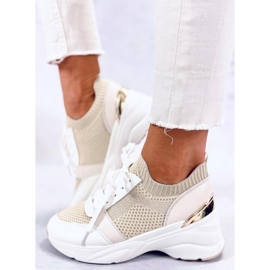 BM Baskets compensées Davis Beige 4
