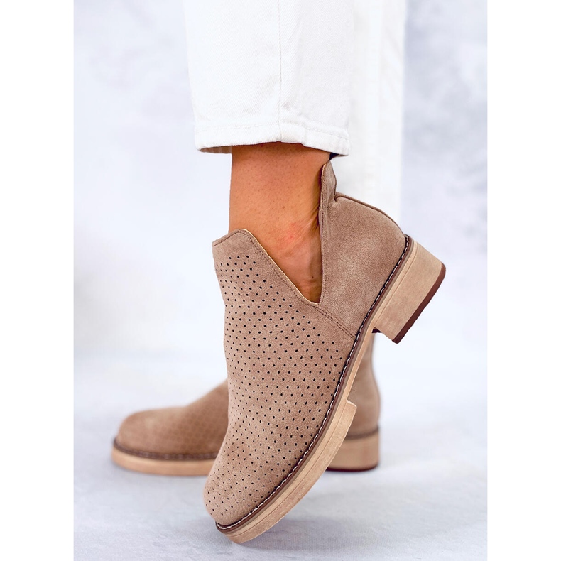 BM Bottes de printemps ajourées Neve Kaki beige 2