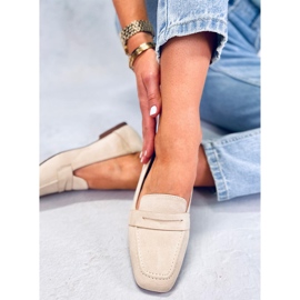 Class Mocassins classiques en daim Beige 3