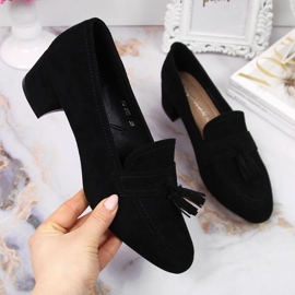 Richelieus pour femmes en daim noir de Sergio Leone 1