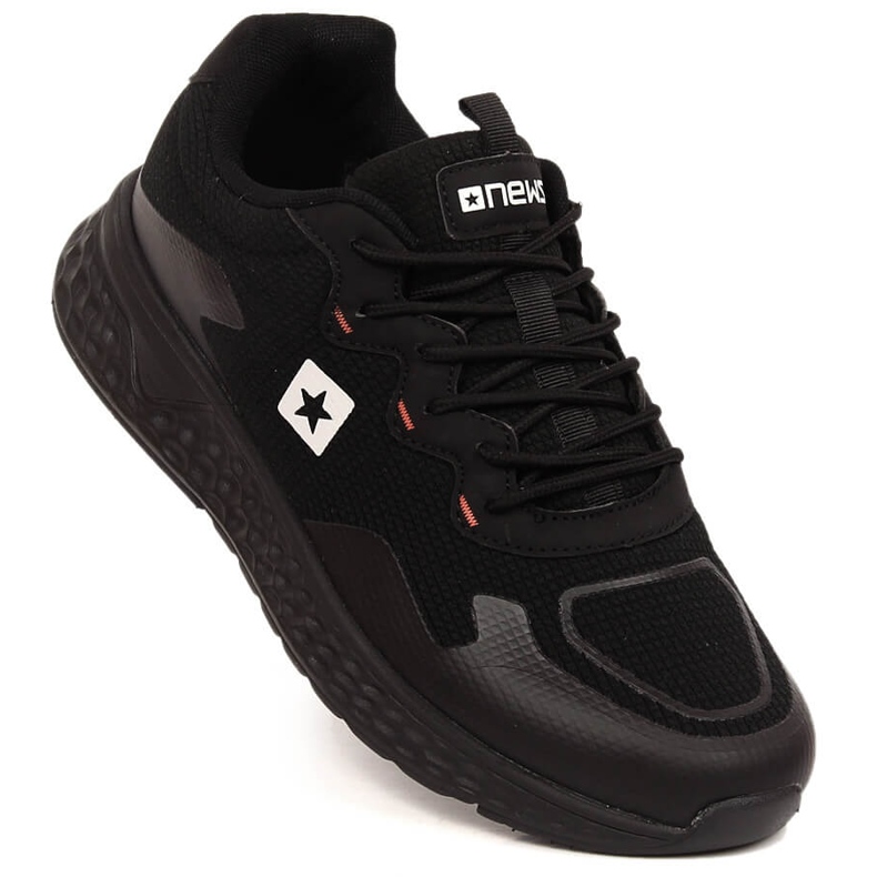 News Chaussures de sport confortables pour hommes noires 1