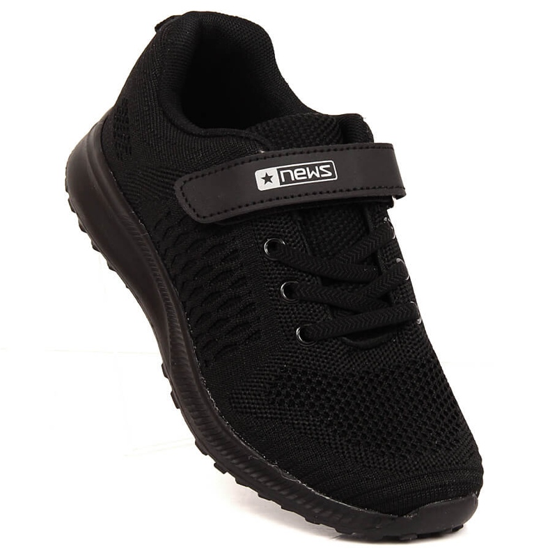 NEWS chaussures de sport pour enfants noir clair le noir 1