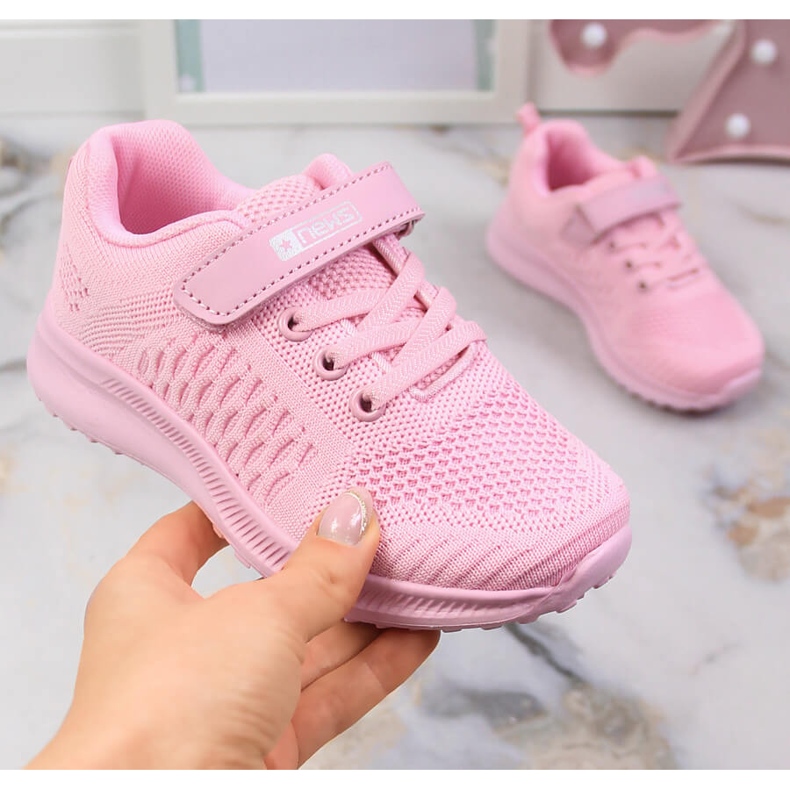 Chaussures de sport fille rose clair NEWS 1