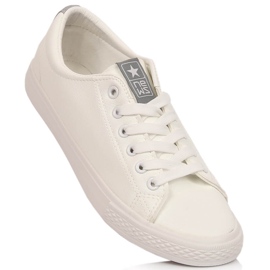 Baskets en cuir écologique blanc NEWS 1