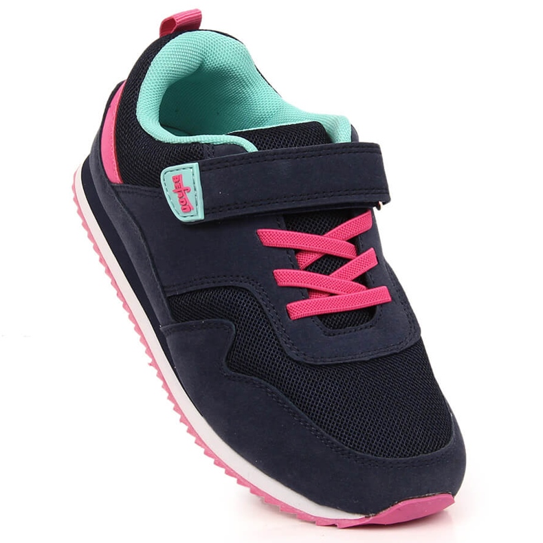 Chaussures de sport pour fille avec velcro bleu marine Befado 1