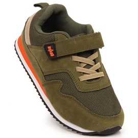 Chaussures de sport pour enfants avec velcro olive Befado 1