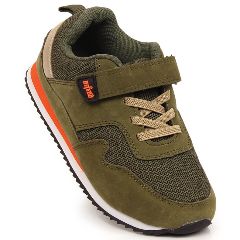Chaussures de sport pour enfants avec velcro olive Befado 1