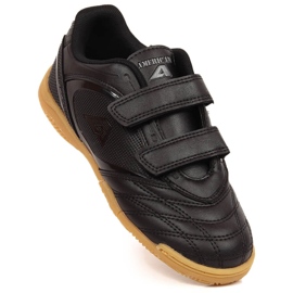 Chaussures d'intérieur pour enfants American Club noires avec velcro 1