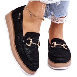 PM1 Mocassins Femme On The Platform Noir Danny le noir 10