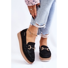 PM1 Mocassins Femme On The Platform Noir Danny le noir 1