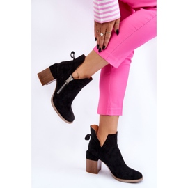 PM1 Bottes en daim sur talons épais Camden noir le noir 4