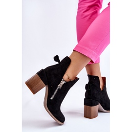 PM1 Bottes en daim sur talons épais Camden noir le noir 8