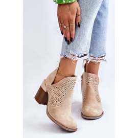 PM1 Bottes découpées en daim beige clair Layne 2
