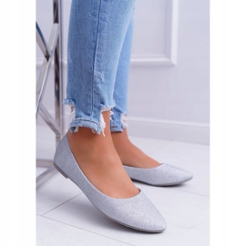 Ballerines argentées pailletées pour femmes 1