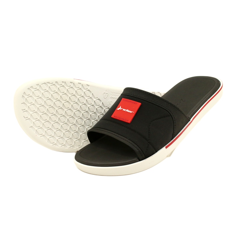 Slippers Men's Rider Spin Slide AD 11795 AG359 Black / Red le noir 3