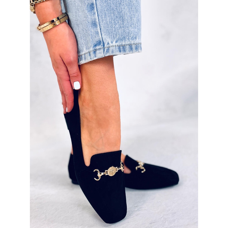 BM Mocassins femme à boucle Rhona Noir 1
