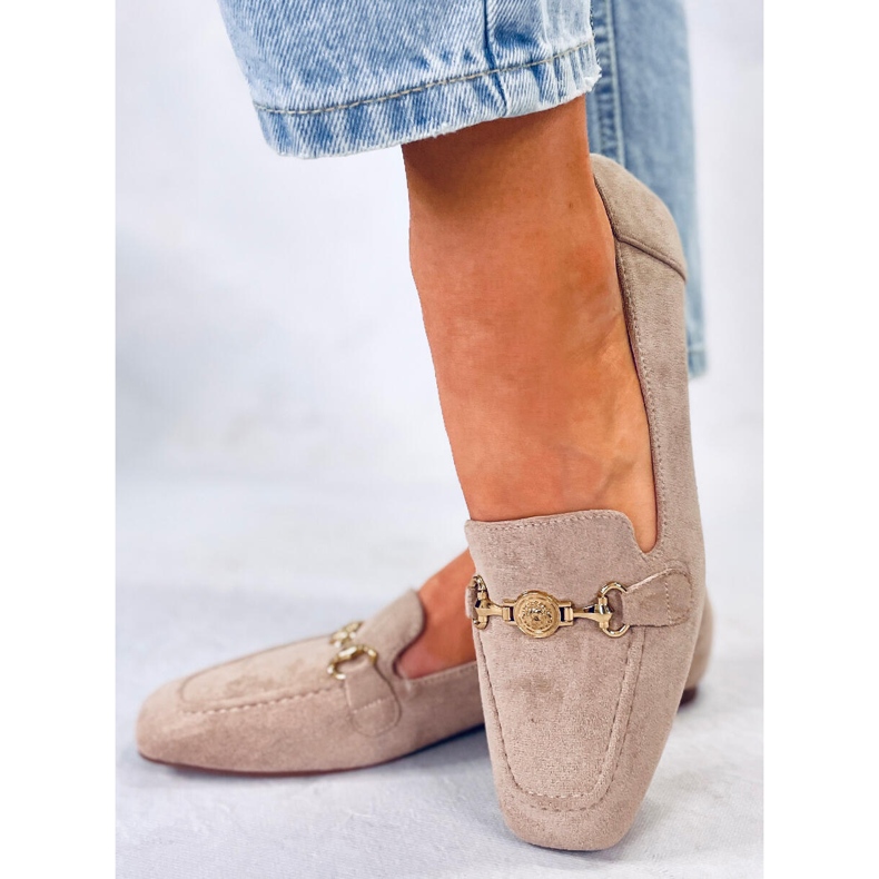 BM Mocassins à boucle femme Rhona Kaki beige 1