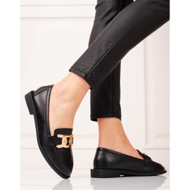 Mocassins Shelovet en cuir noir, femmes le noir 2