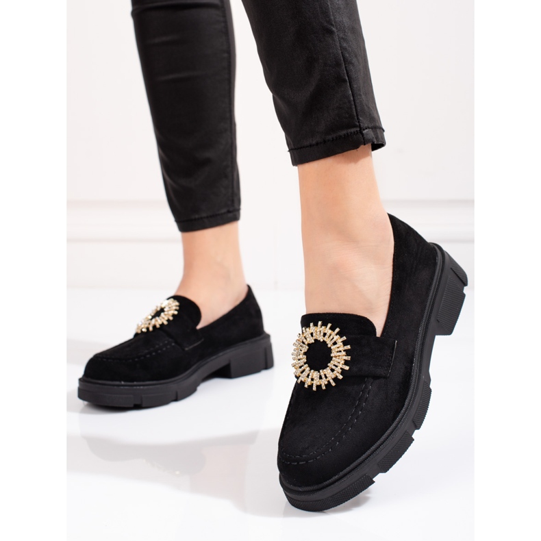 Chaussures femme en daim noir Shelovet 1