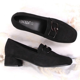 Chaussures à petit talon en daim noir Vinceza 10869 le noir 3