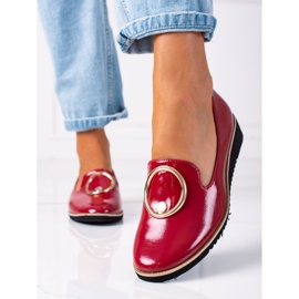 SHELOVET Mocassins femme laqués rouge 1 SHELOVET Mocassins femme laqués rouge 1