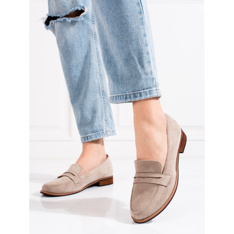 BM Mocassins femme Shelovet beige élégant 1