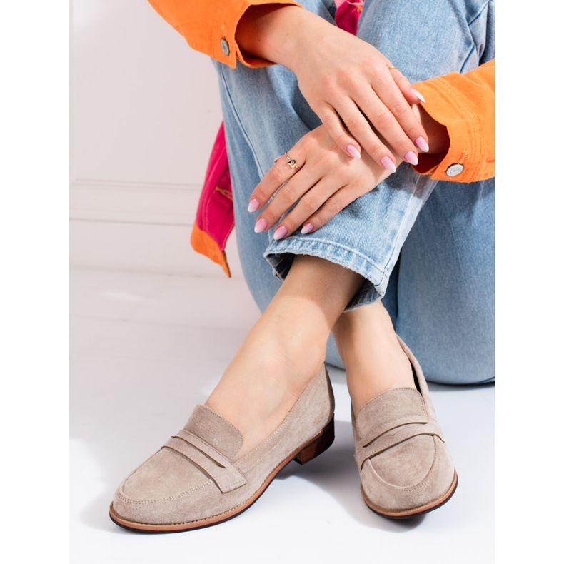 BM Mocassins femme Shelovet beige élégant 2