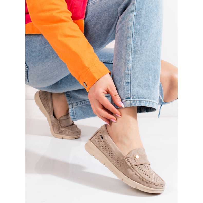 Goodin Mocassins femme Shelovet beige clair 2